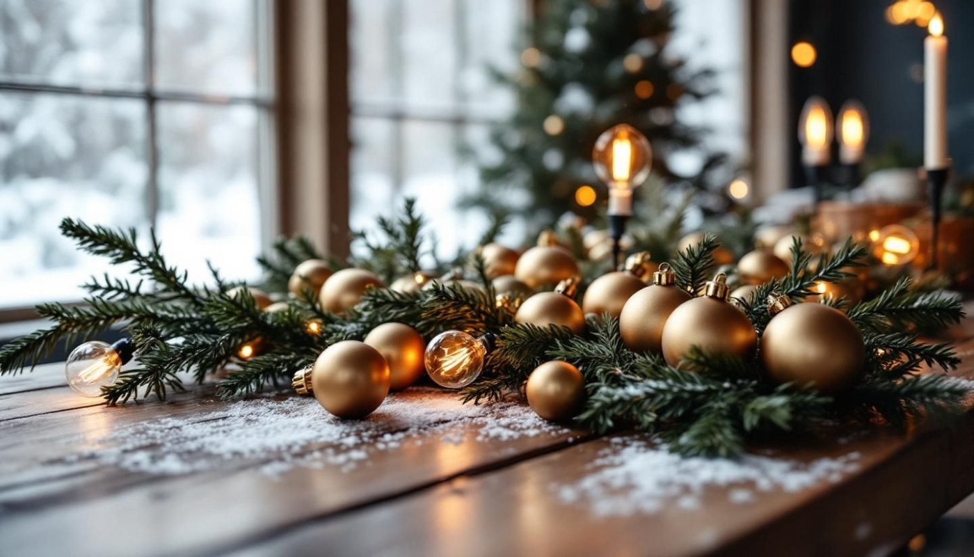 Intégrer des éléments naturels au style industriel pour Noël